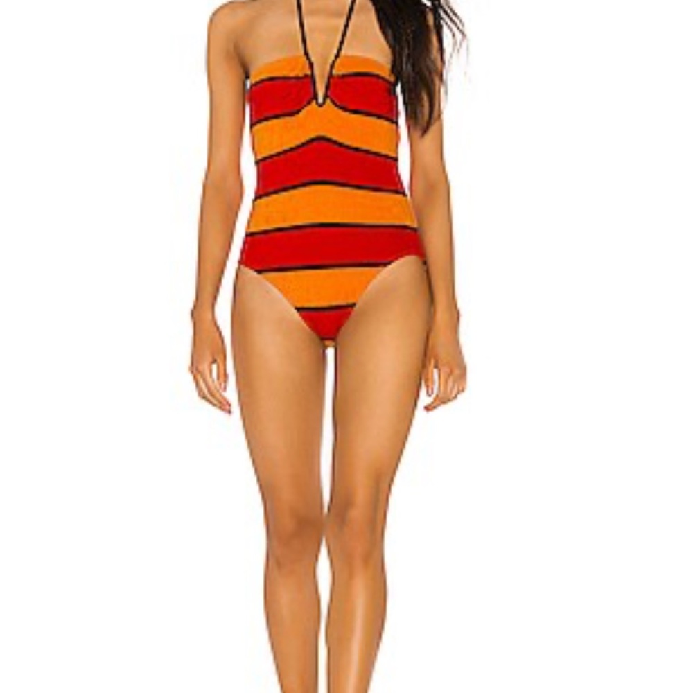 Solid & Striped Heather One Piece in Sunset Terry